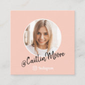 Instagramフォトスクリプトモダントレンディーソーシャルメディア コーリングカード (正面)