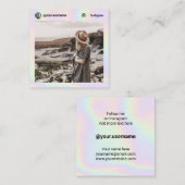 Instagramフォトソーシャルメディアのホログラフィックレインボー コーリングカード (正面/裏面)