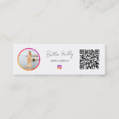 InstagramフォトソーシャルメディアフォロワーQRコード スキニー名刺 (正面)