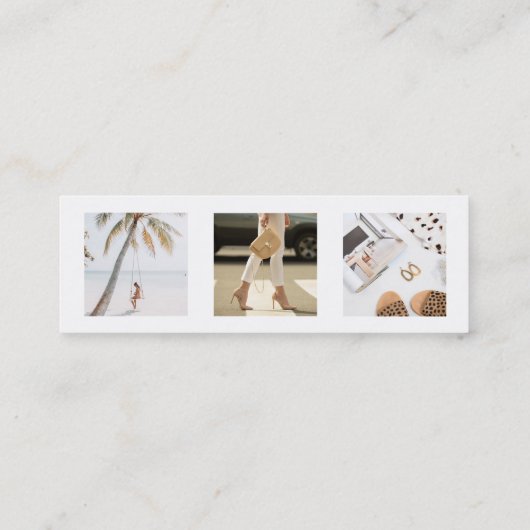 InstagramフォトソーシャルメディアフォロワーQRコード スキニー名刺 (裏面)