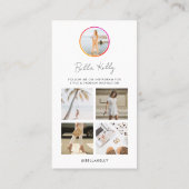 InstagramフォトソーシャルメディアフォロワーQRコード 名刺 (裏面)