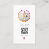 InstagramフォトソーシャルメディアフォロワーQRコード 名刺 (正面)