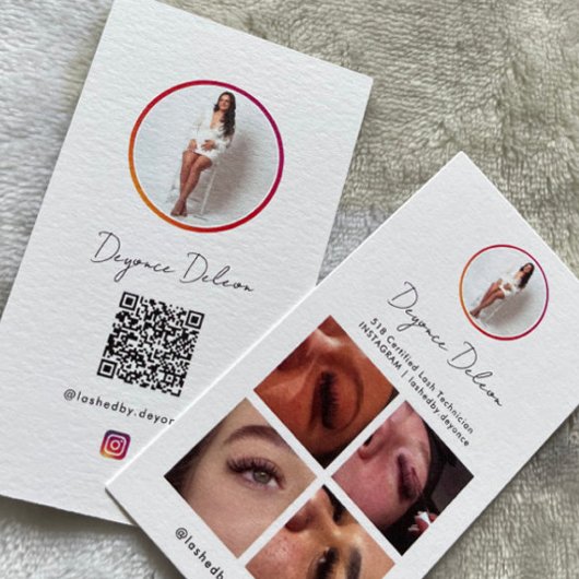 InstagramフォトソーシャルメディアフォロワーQRコード 名刺