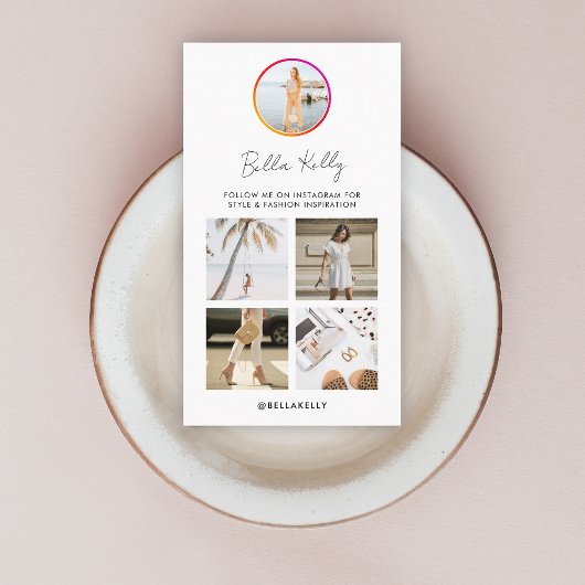 InstagramフォトソーシャルメディアフォロワーQRコード 名刺