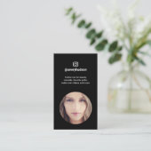 Instagramフォトソーシャルメディアマーケティングブラック 名刺 (スタンド正面)