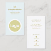 Instagramフォトソーシャルメディアマーケティングロゴブシン 名刺 (正面/裏面)