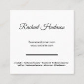 Instagramフォトソーシャルメディアモダン水彩画 スクエア名刺 (裏面)