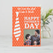 Instagramフォトタイオレンジドットファーザデイカード 招待状 (スタンド正面)