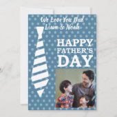 InstagramフォトタイLTブルードットファーザーデイカード 招待状 (正面)