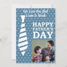 InstagramフォトタイLTブルードットファーザーデイカード 招待状