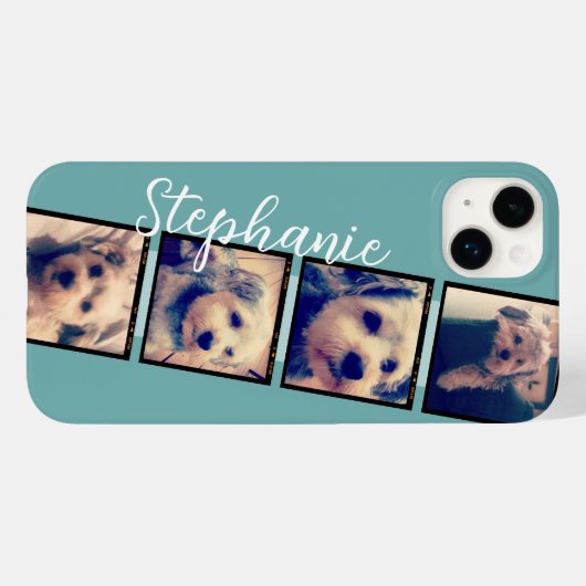 Instagramフォトディスプレイ – 4枚の写真フィルムストリップ Case-Mate iPhoneケース (裏面 (横))