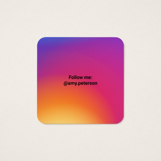 Instagramフォトブラックトレンディーソーシャルメディアのブランド (裏面)