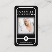 Instagramフォトミニマルなブラックロゴ写真 名刺 (正面)