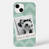 Instagramフォトレトロフレームカスタム文字ミントグリーン Case-Mate iPhoneケース (裏面)