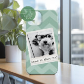 Instagramフォトレトロフレームカスタム文字ミントグリーン Case-Mate iPhoneケース