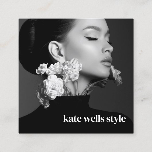 InstagramフォトQRコード スクエア名刺 (正面)