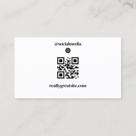 InstagramフォトQRコード 名刺 (裏面)