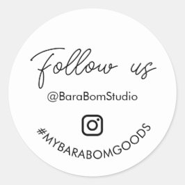 Instagramフォローはこちら パッケージステッカー ラウンドシール