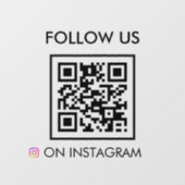 Instagramフォロー用QRコードサイン | つながりを大切に ウィンドウサイン (シート)