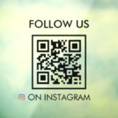 Instagramフォロー用QRコードサイン | つながりを大切に ウィンドウサイン (シート3)