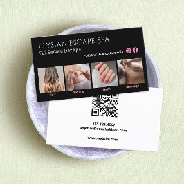 InstagramブラックフォトソーシャルメディアQRコード 名刺