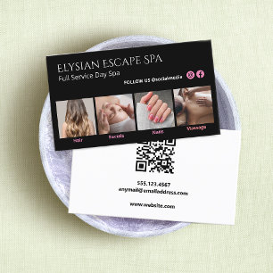 InstagramブラックフォトソーシャルメディアQRコード 名刺