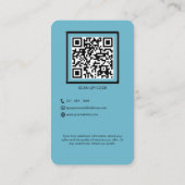 Instagramブルー&ブラック美しいサロンプロフェッショナル 名刺 (裏面)