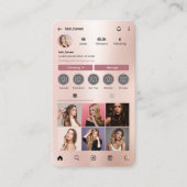 InstagramプロファイルヘアサロンフォトグリッドQRコード 名刺 (正面)