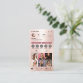 InstagramプロファイルヘアサロンフォトグリッドQRコード 名刺 (スタンド正面)