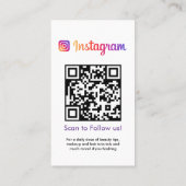 Instagramプロフィール写真グ後を追リッドミーQRコード 名刺 (裏面)