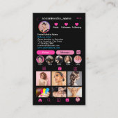 Instagramプロフィール写真グ後を追リッドミーQRコード 名刺 (正面)