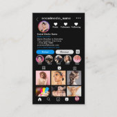 Instagramプロフィール写真グ後を追リッドミーQRコード 名刺 (正面)