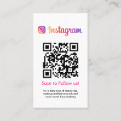 Instagramプロフィール写真グ後を追リッドミーQRコード 名刺 (裏面)