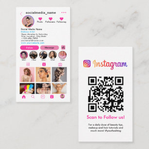 Instagramプロフィール写真グ後を追リッドミーQRコード 名刺