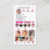 Instagramプロフィール写真グ後を追リッドミーQRコード 名刺 (正面)