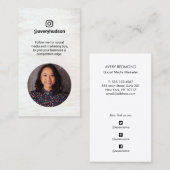 Instagramプロフェッショナルソーシャルメディアマーカー 名刺 (正面/裏面)