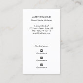 Instagramプロフェッショナルソーシャルメディアマーカー 名刺 (裏面)