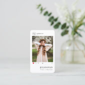 Instagramプロフシンプルァイル写真ホワイト名刺 名刺 (スタンド正面)