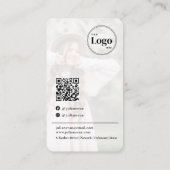 Instagramプロフシンプルァイル写真ホワイト名刺 名刺 (裏面)