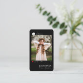 InstagramプロフモダンァイルPhoto Black名刺 名刺 (スタンド正面)