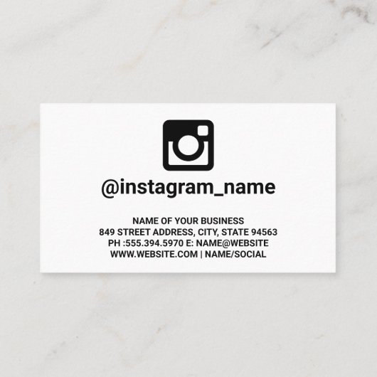 Instagramプロモーションロゴ 名刺 (裏面)