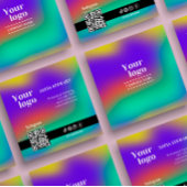 Instagramホログラフィックグラディエントのソーシャルメディアアイコン スクエア名刺