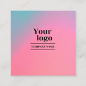Instagramホロ後を追グラフィックグラディエントSNS スクエア名刺 (正面)