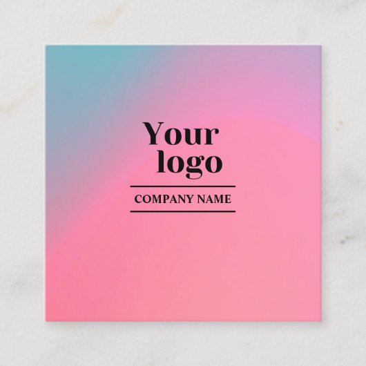 Instagramホロ後を追グラフィックグラディエントSNS スクエア名刺 (正面)