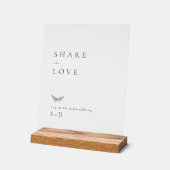 Instagramミニマルハ結婚シュタグの署名 アクリルサイン (傾斜)