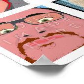 Instagramモザイク写真ポスタパーソナライズされたープリント ポスター (角)