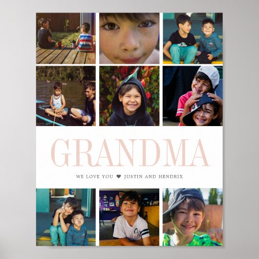 Instagramモダンスクエアフォトコラージュ |写真9 ポスター (正面)