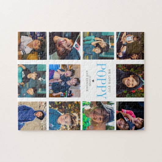 Instagramモダンスクエアフォトコラージュ | 11枚の写真 ジグソーパズル (横)