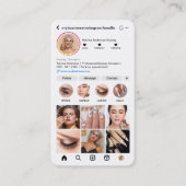 InstagramモダンスタイルQRコード&社会美しい 名刺 (正面)