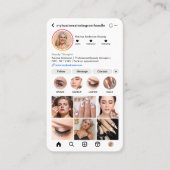 InstagramモダンスタイルQRコード&社会美しい 名刺 (正面)